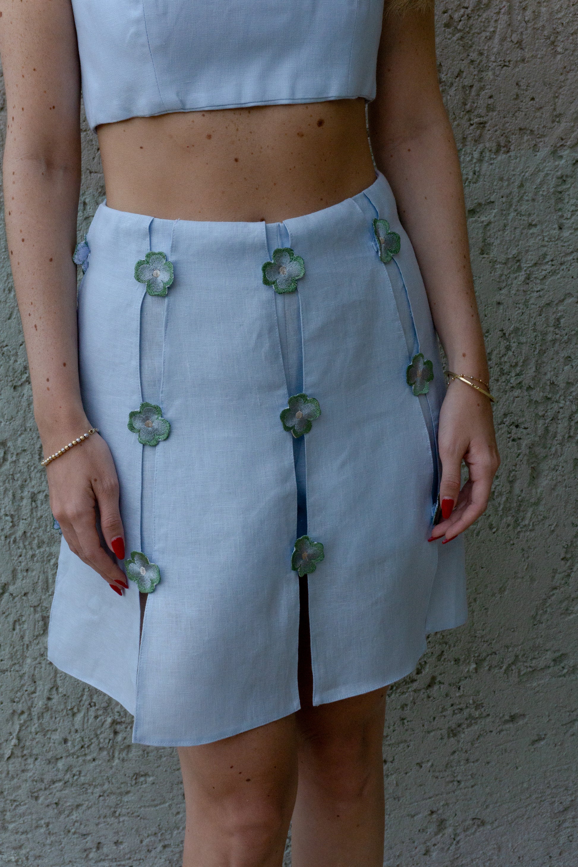 Falda-Short Dalia Sky